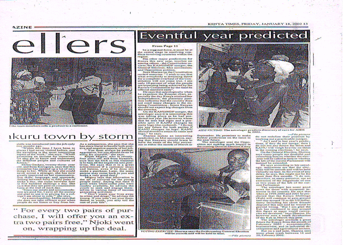 Kenya Times, Friday, January 18, 2002
