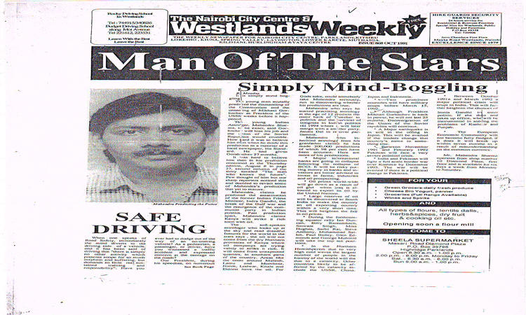 Westlands Weekly, October, 1991