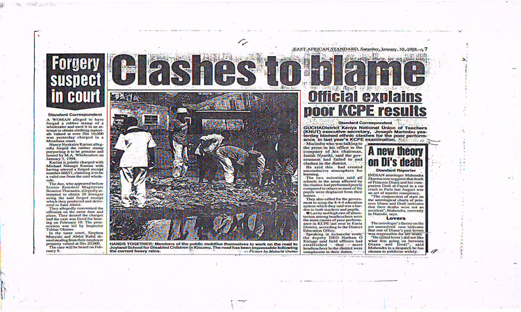 East African Standard, Saturday, January 10, 1998